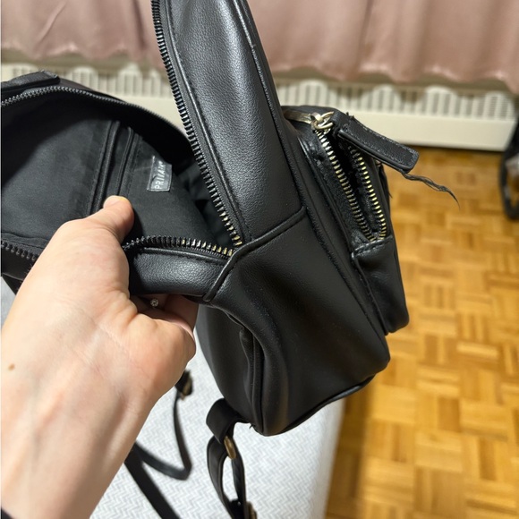 Black Leather Backpack - Picture 2 of 5